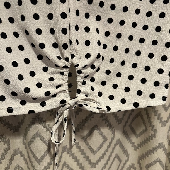 Zara Tie Front Blouse - Picture 2 of 5